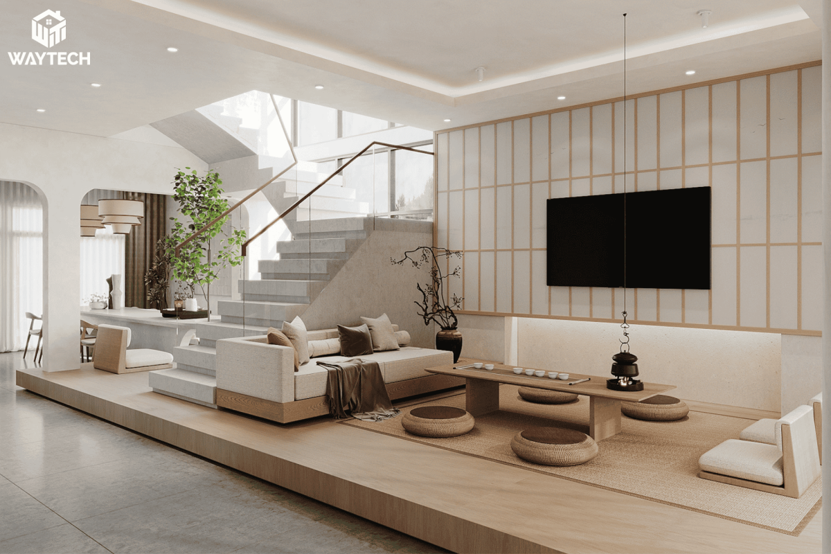 Phòng khách tối giản